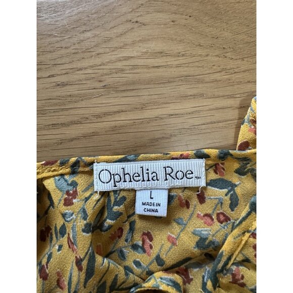 Ophelia Roe Anthropologie‎ Women Size Large Floral Tiered Blouse Peasant Boho - Picture 3 of 11